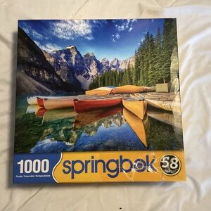 Springbok 1000 Piece Puzzle with Scenic Lake and Canoes